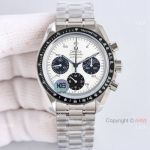 Swiss Copy Omega New Speedmaster Moonwatch 1863 White Dial Steel Watch 42mm_th.jpg